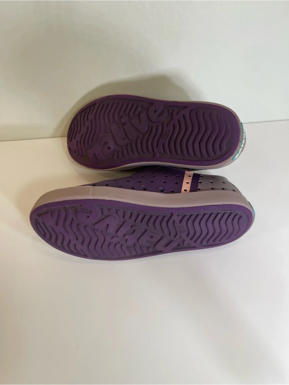Native Jefferson Shoes Purple Little Kids Child C12 Rubber / Water Shoe Girls